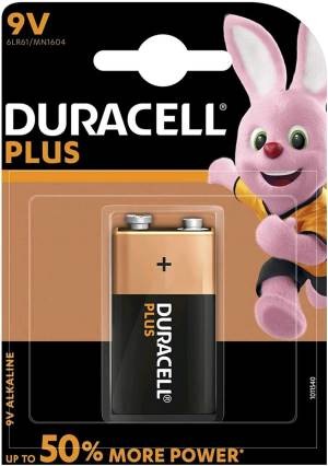 (1 Confezione) Duracell Plus Batterie 1pz 9V Transistor 6LR61 MN1604 - min. ordine 4pz