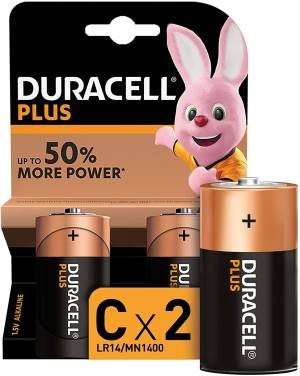 (1 Confezione) Duracell Plus Batterie 2pz Mezza Torcia LR14 MN1400 C - min. ordine 4pz