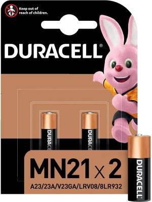 (1 Confezione) Duracell Spec. Batterie 2pz MN21 A23/23A/V23GA/LRV08/8LR932 - min. ordine 4pz
