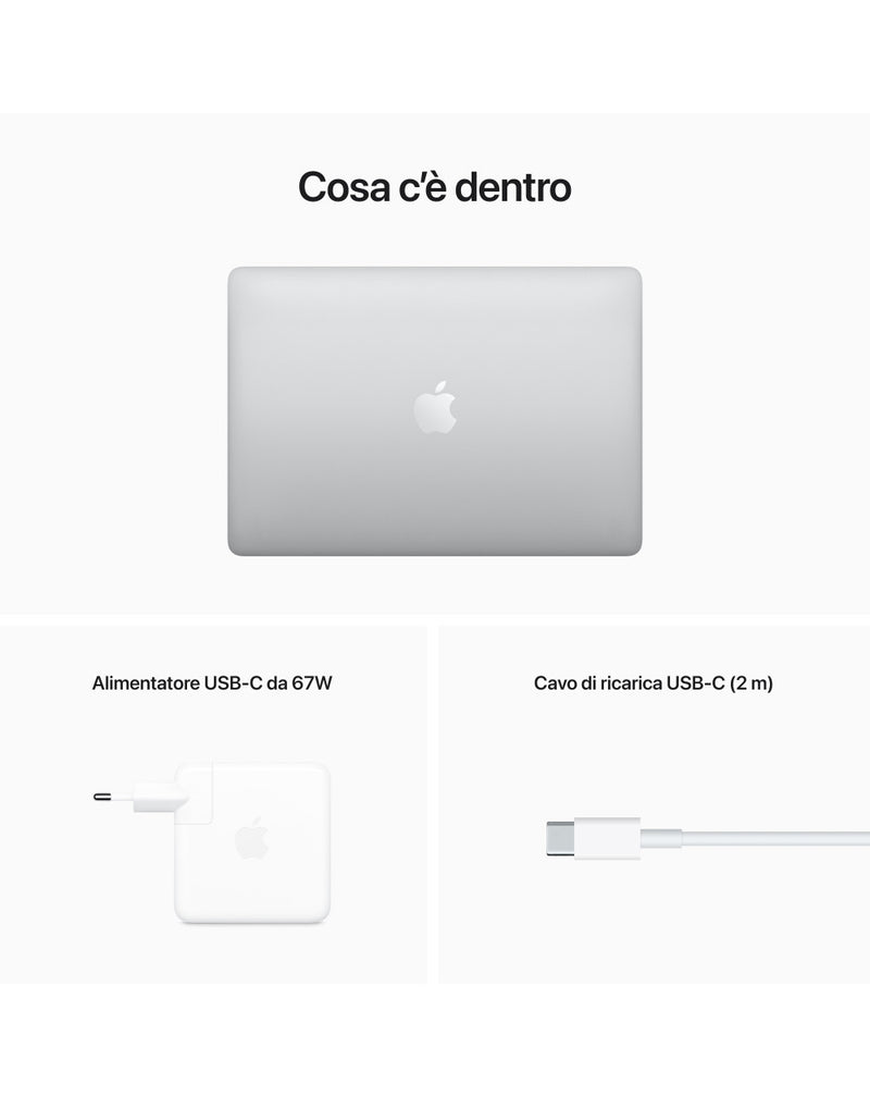 MacBook Pro 13" Apple M2 8-core CPU e 10-core GPU, HD 512GB SSD - Argento