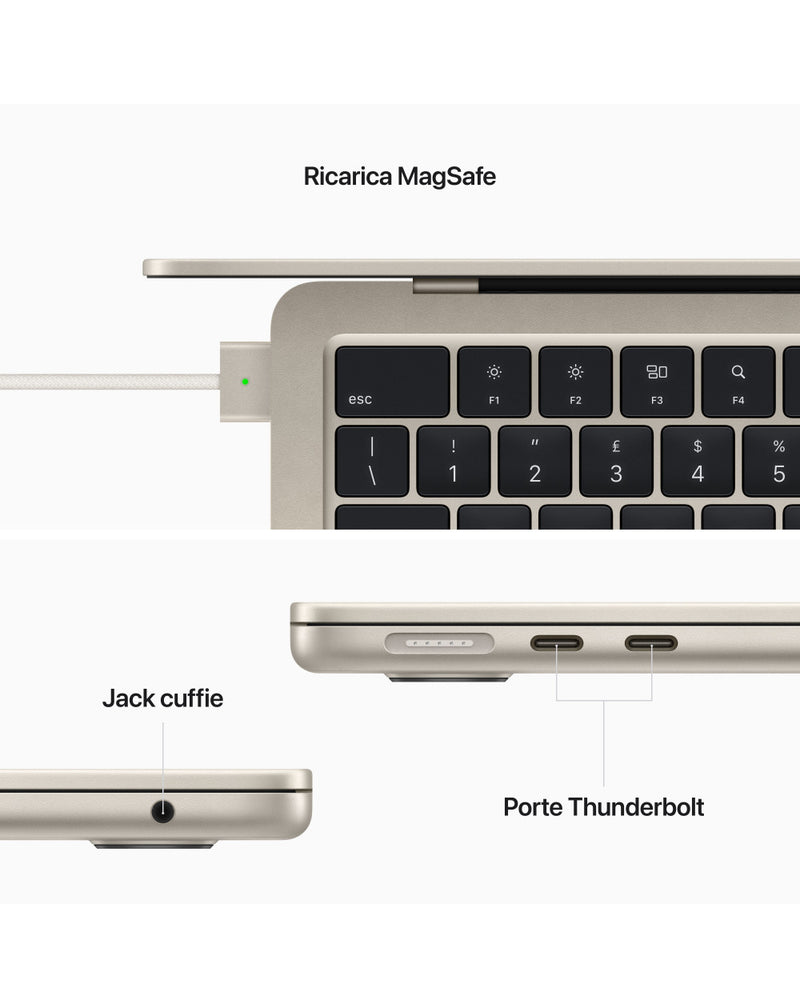 MacBook Air 13'' Apple M2 8-core CPU e 10-core GPU, HD 512GB - Galassia
