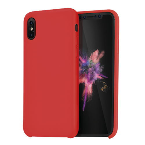 Cover in silicone serie "Pure" rossa per iPhone X | XS