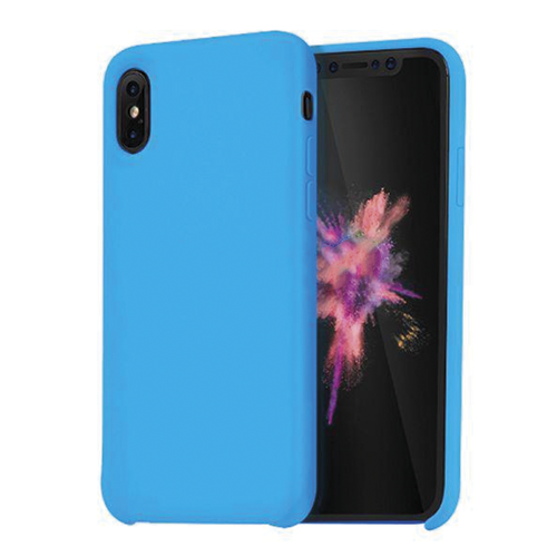 Cover in silicone serie "Pure" blu per iPhone X | XS