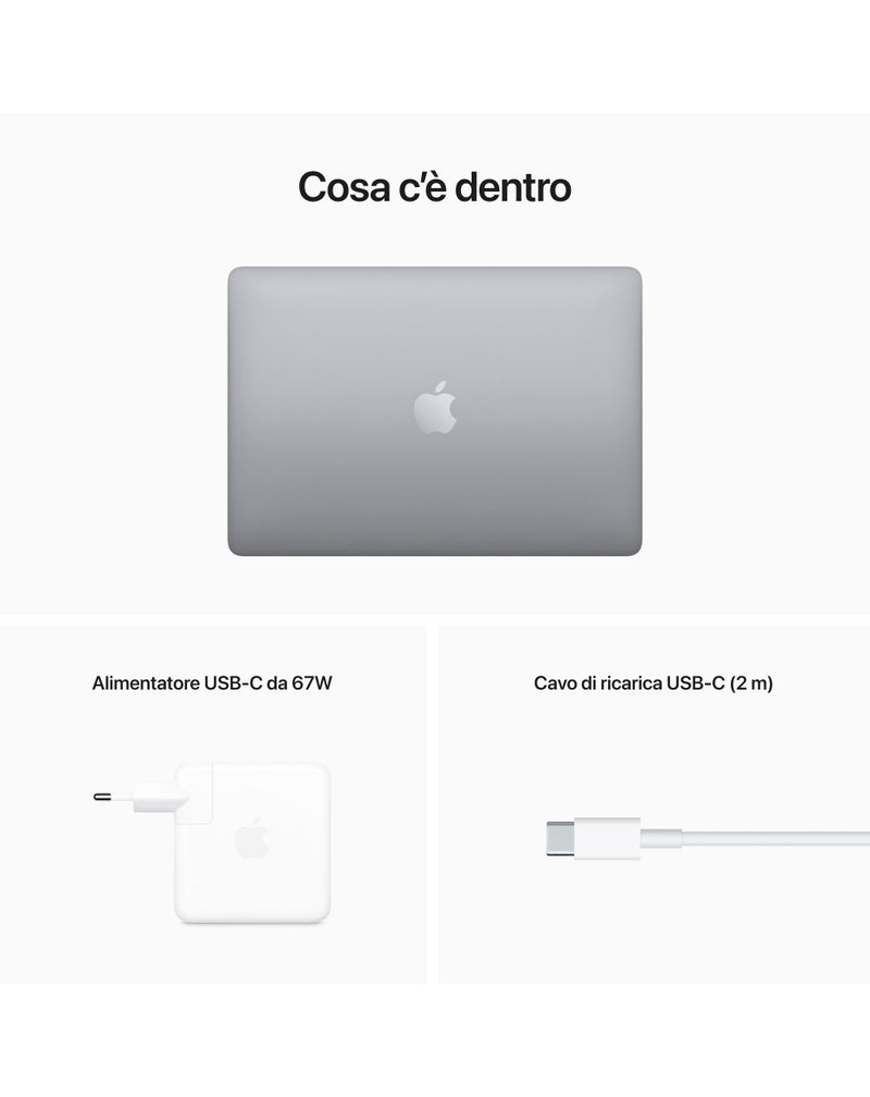 MacBook Pro 13" Apple M2 8-core CPU e 10-core GPU, HD 512GB SSD - Grigio Siderale