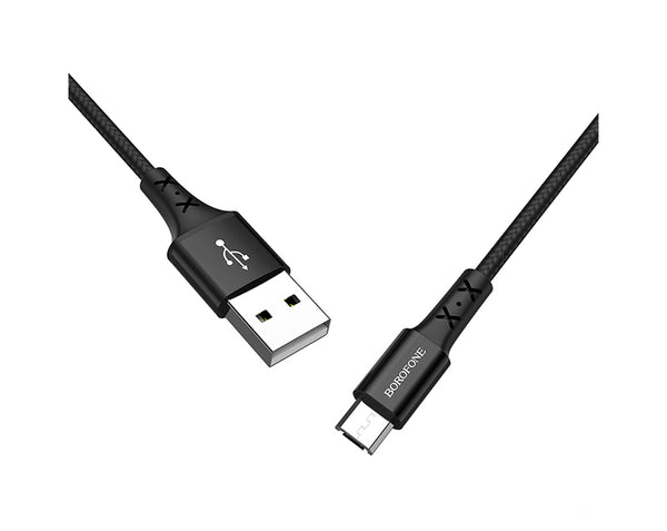 Cavo dati/ricarica BX20 "Enjoy" nero micro USB 1m 2A