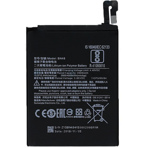 Batteria 4000 mAh BULK per Redmi Note 6 Pro