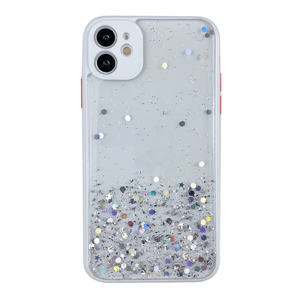 Cover glitter serie Bling Bling (bianca) per Apple iPhone 12