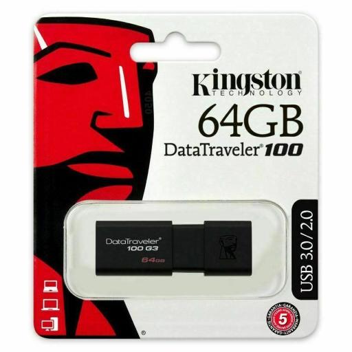 Pendrive 64GB Kingston DT100 G3 USB 3.0