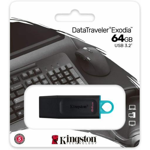 Pendrive 64GB Kingston DT Exodia USB 3.2