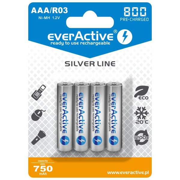 EverActive Silverline Ricaricabile AAA 4BL 800 mAh