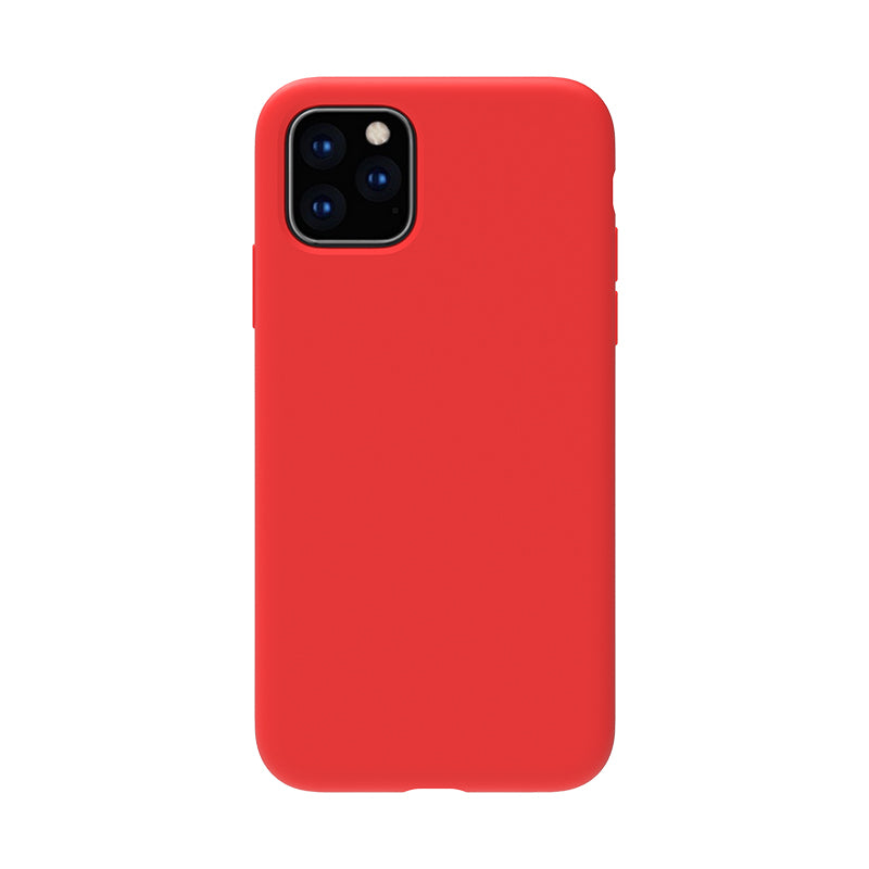 Cover rossa "Velvet Touch" in silicone per iPhone 12 Mini