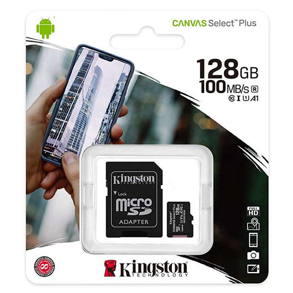 Kingston Canvas Select Plus 128GB con adattatore SD classe A1