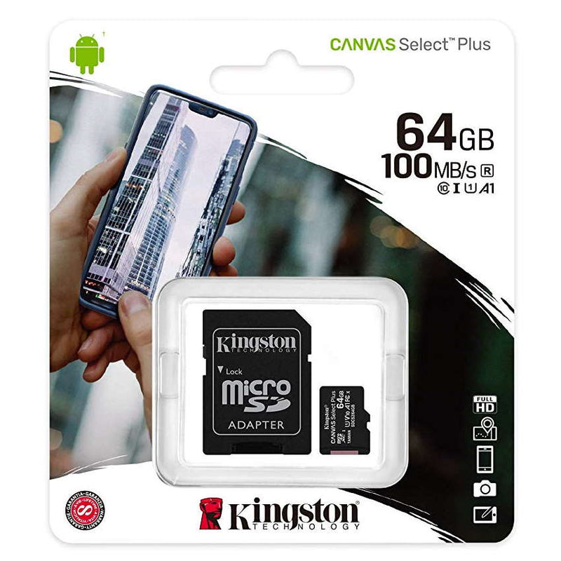 Kingston Canvas Select Plus 64GB con adattatore SD classe A1