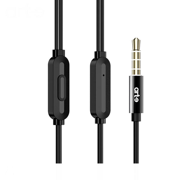 Auricolari 3.5mm con microfono neri in ear serie Aural