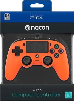 PS4 Nacon Wired Compact Controller Color Edition - Orange