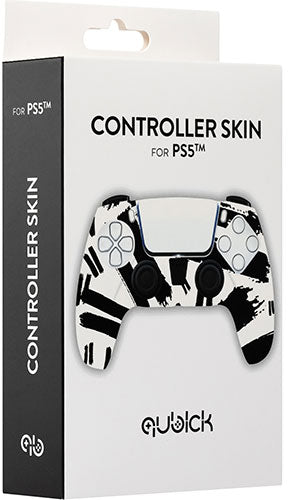 QUBICK PS5 Controller Skin Black White