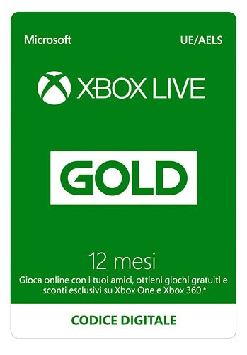 Microsoft Xbox 360 Gold 12 Mesi PIN
