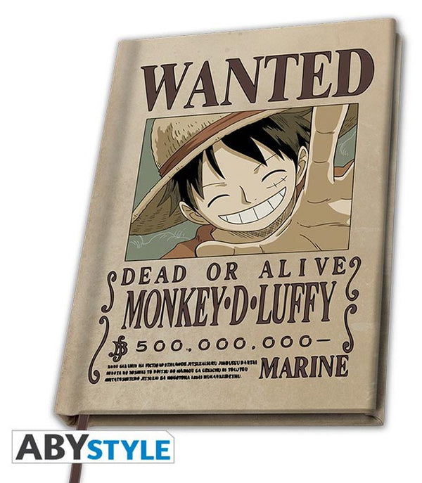 Taccuino A5 One Piece Wanted Luffy