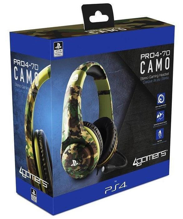 4GAMERS PS4 Cuffie PRO4-70 Camo Green