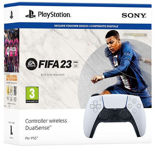 SONY PS5 Controller Wireless DualSense White + FIFA 23