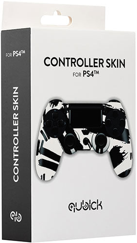 QUBICK PS4 Controller Skin Black White