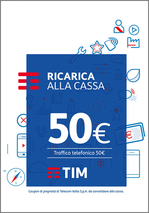 PIN TIM Ricarica 50 Euro