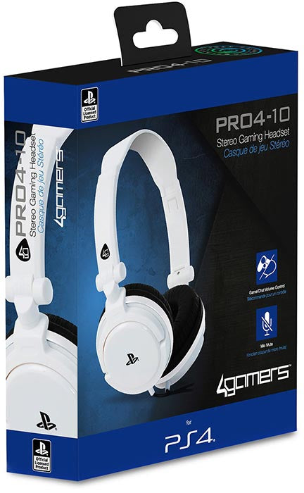 4GAMERS PS4 Cuffie PRO4-10 White