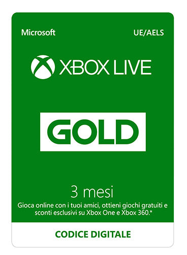 Microsoft Xbox 360 Gold 3 Mesi PIN