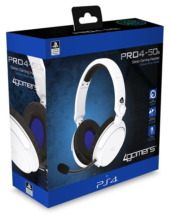 4GAMERS PS4 Cuffie PRO4-50S White